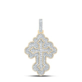 1 1/2CTW-DIA P1 CROSS MENS CHARM